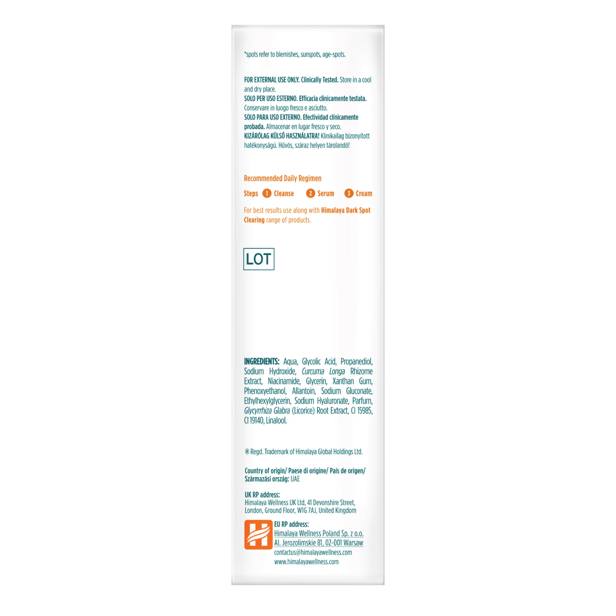 Himalaya Dark Spot Clearing Curcuma Gesichtsserum - Image 3