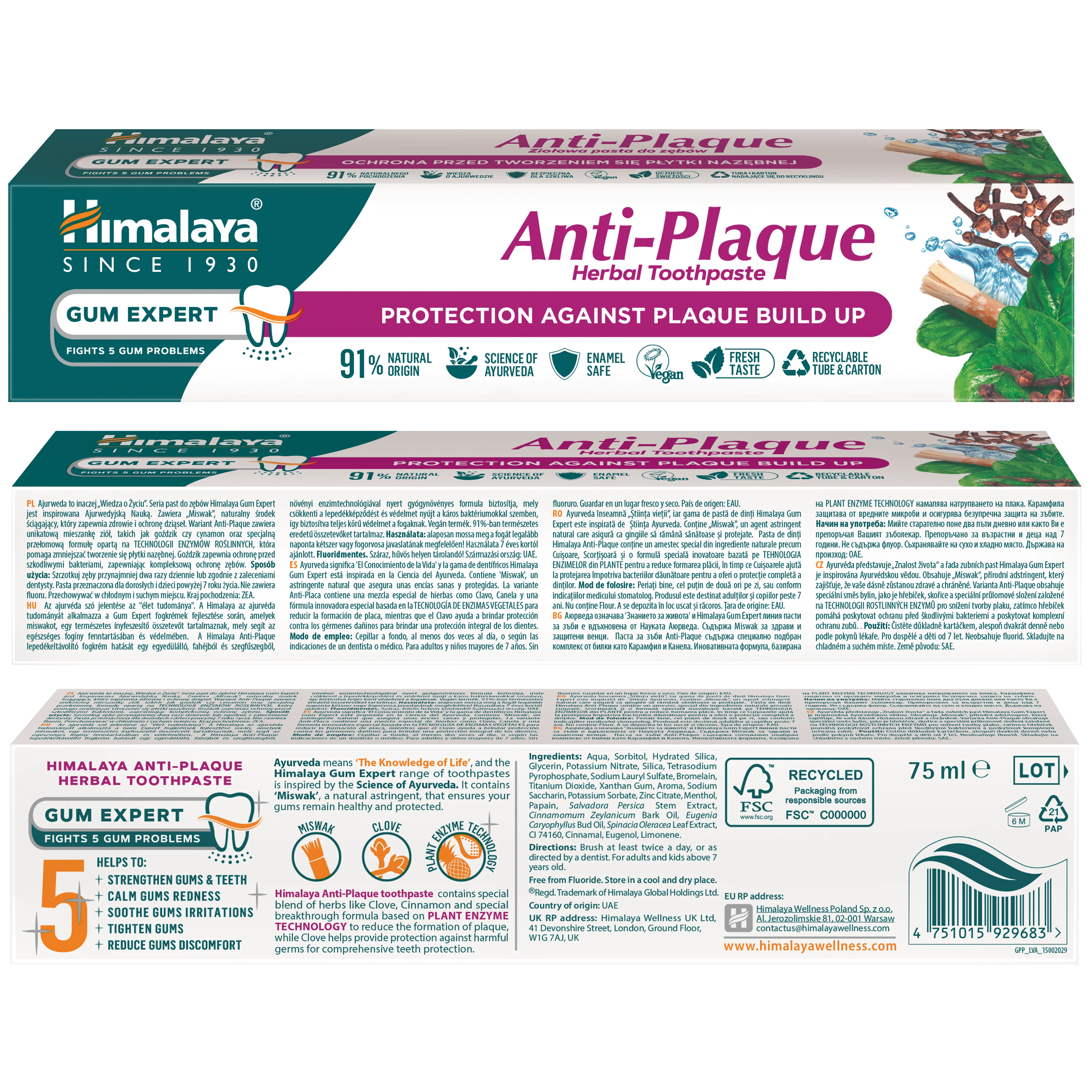 Himalaya Gum Expert Anti-Plaque Kräuterzahnpasta - Image 5