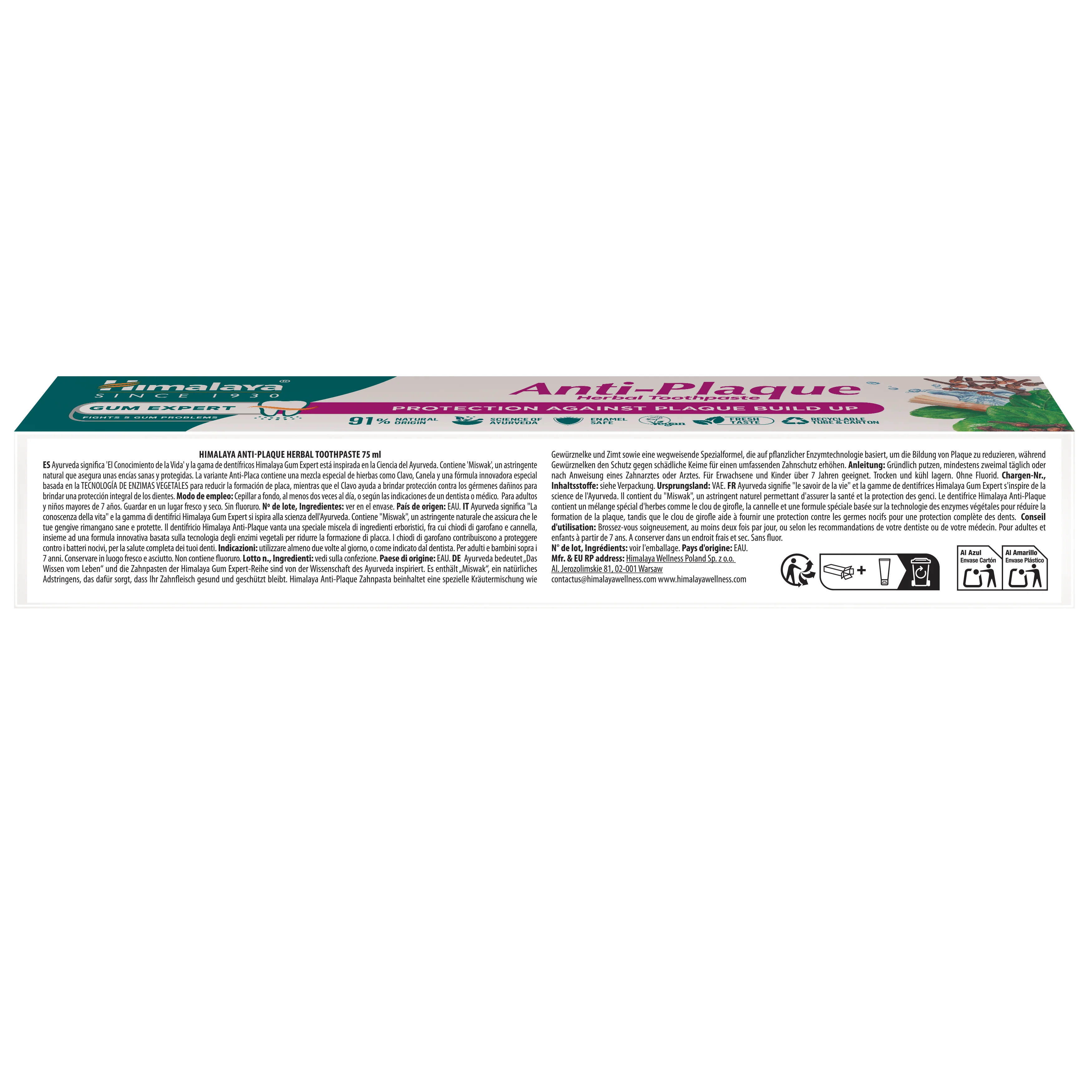Himalaya Gum Expert Anti-Plaque Kräuterzahnpasta - Image 6