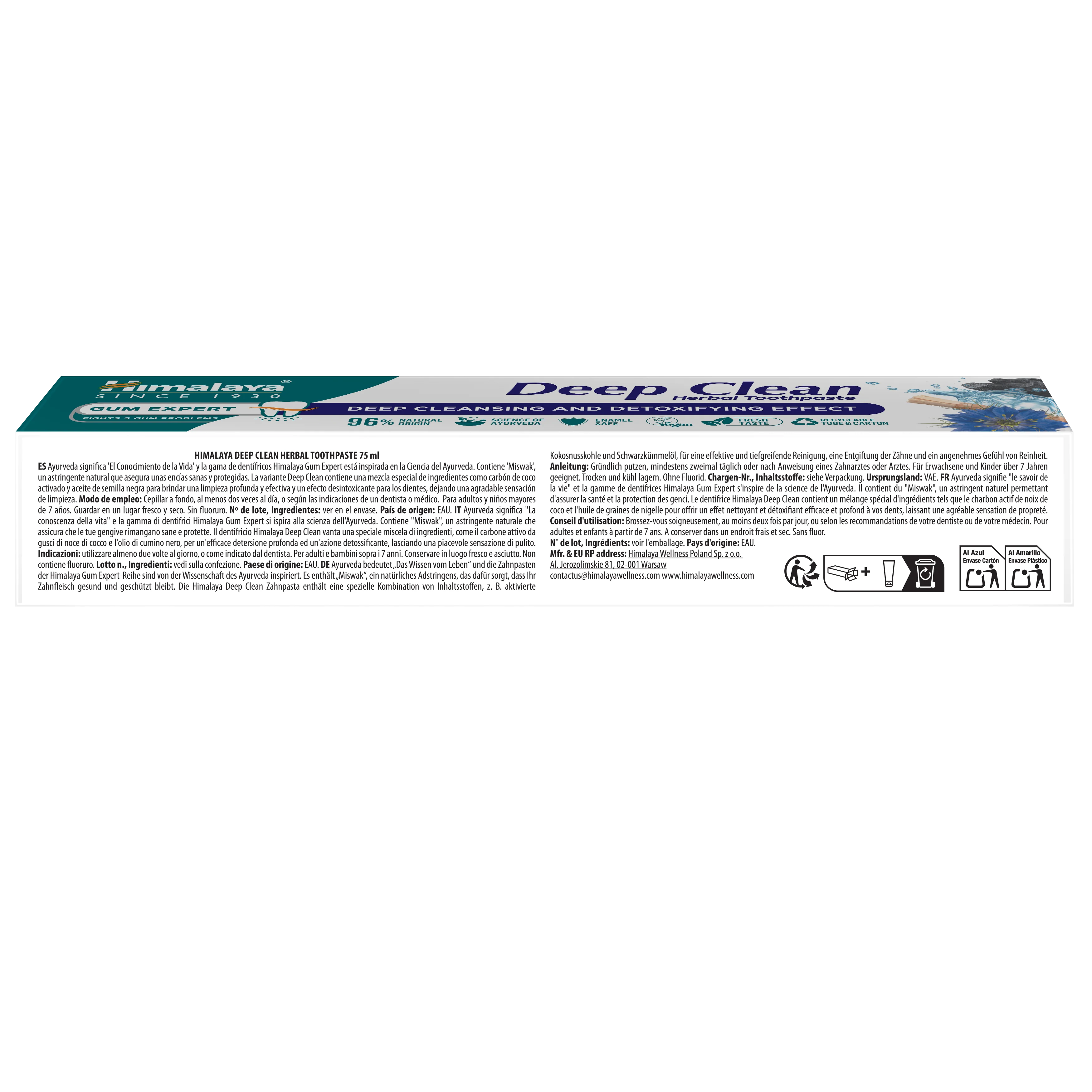 Himalaya Gum Expert Deep Clean Kräuterzahnpasta - 75ml - Image 5