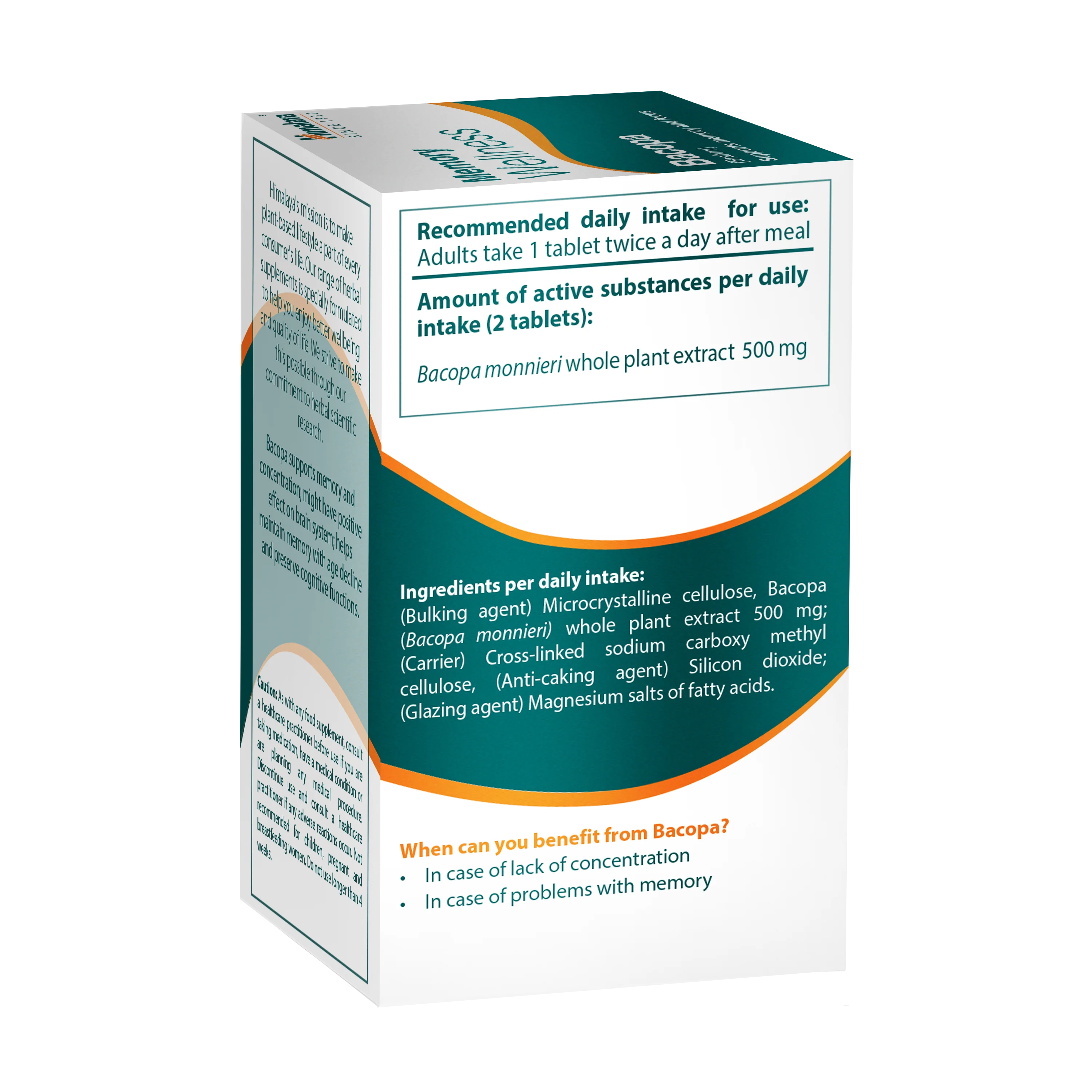 Himalaya Memory Wellness Focus Bacopa (Brahmi) - 60 Tabletten - Image 3