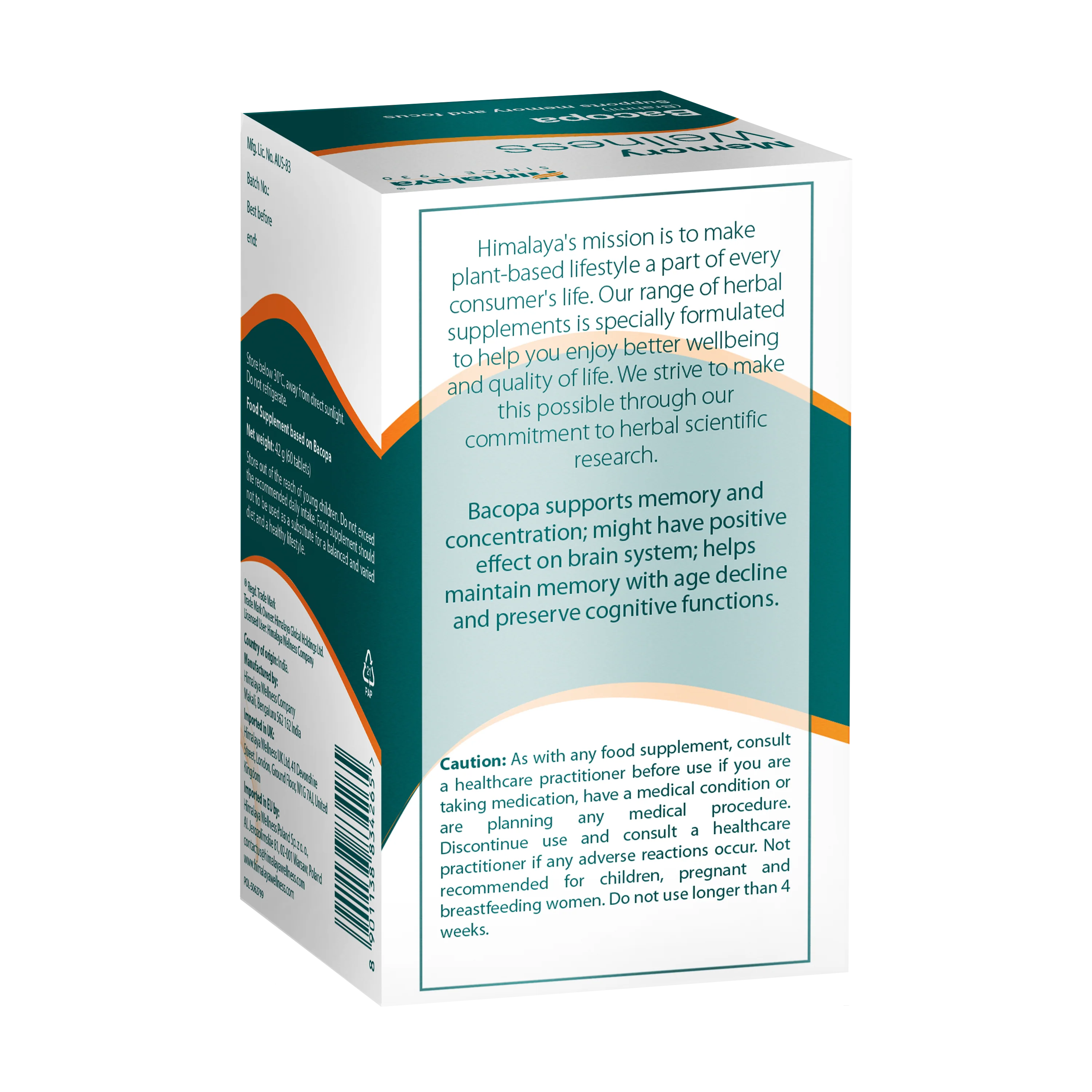 Himalaya Memory Wellness Focus Bacopa (Brahmi) - 60 Tabletten - Image 4