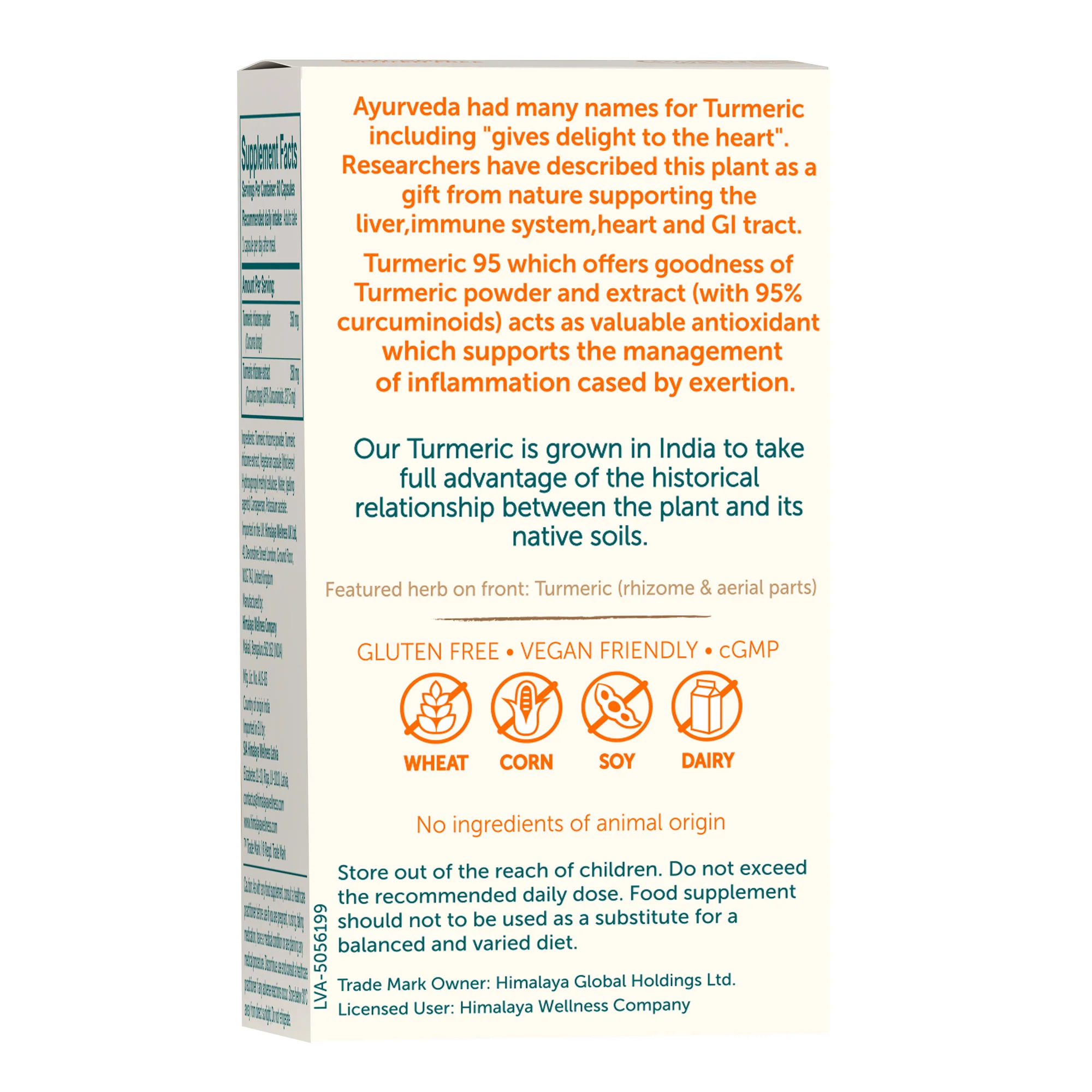 Himalaya Turmeric 95 (Curcuma) - Image 3