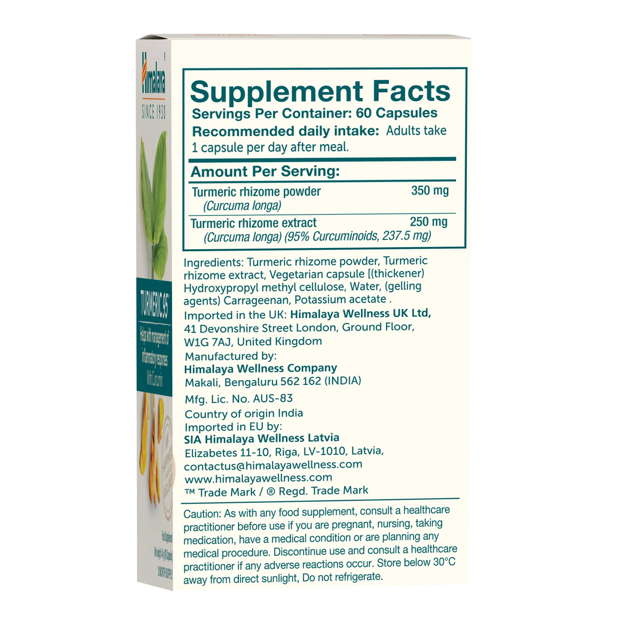 Himalaya Turmeric 95 (Curcuma) - Image 4